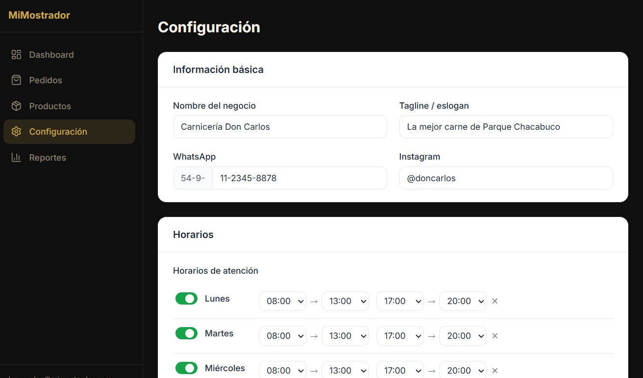 Configuración